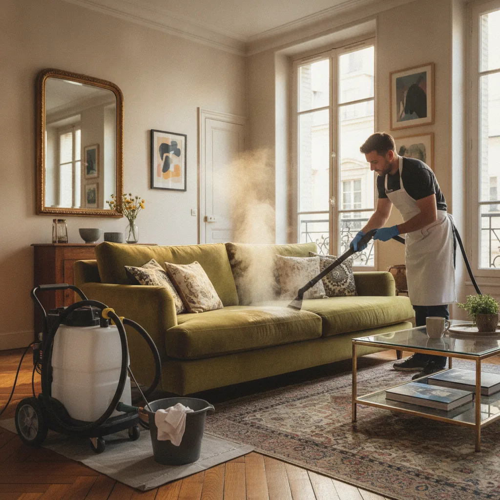 Nettoyer un canap&eacute; d'occasion &agrave; Lille avec le nettoyage vapeur professionnel CleanVapeur